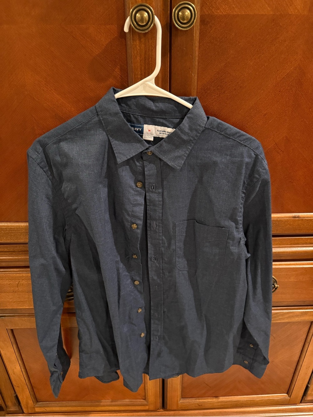 Old Navy Men's Dark Blue Button-Down Casual Shirt
